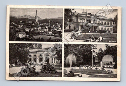 Pohlednice Rakousko Bad Hall s Kurhausem a Trinkhalle 1930s (M33571)