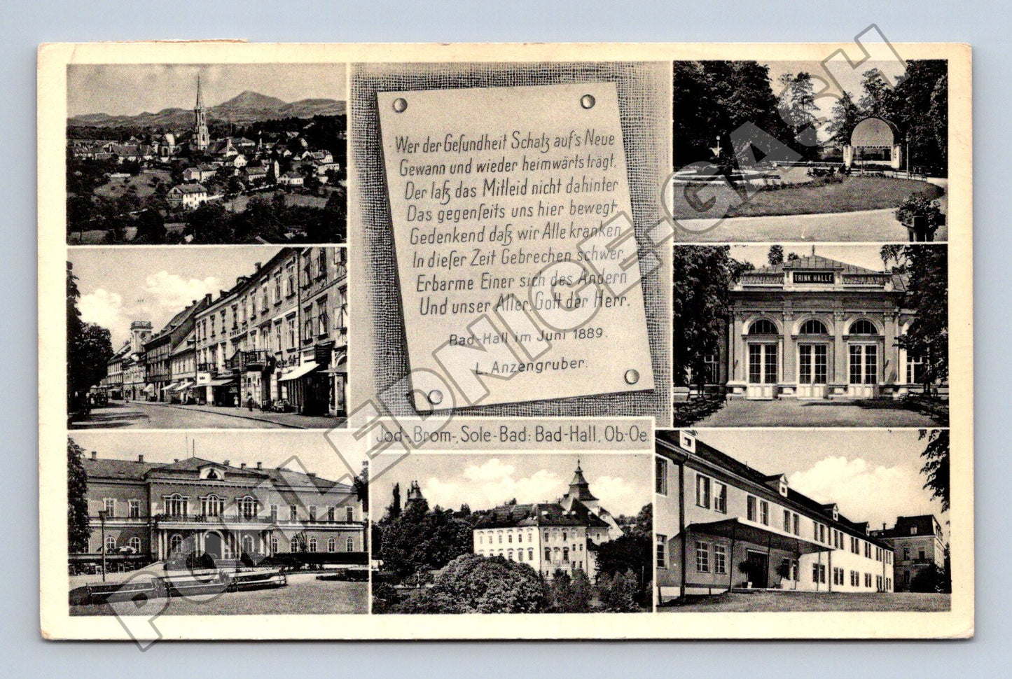 Pohlednice Rakousko Bad Hall multi-view 1889 (M33572)