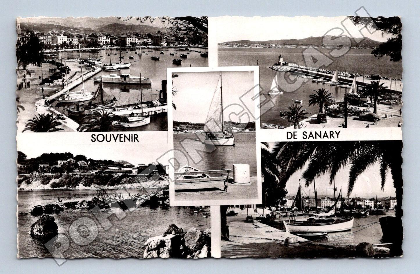 Pohlednice Francie Sanary-sur-Mer přístav a pobřeží (M33576)