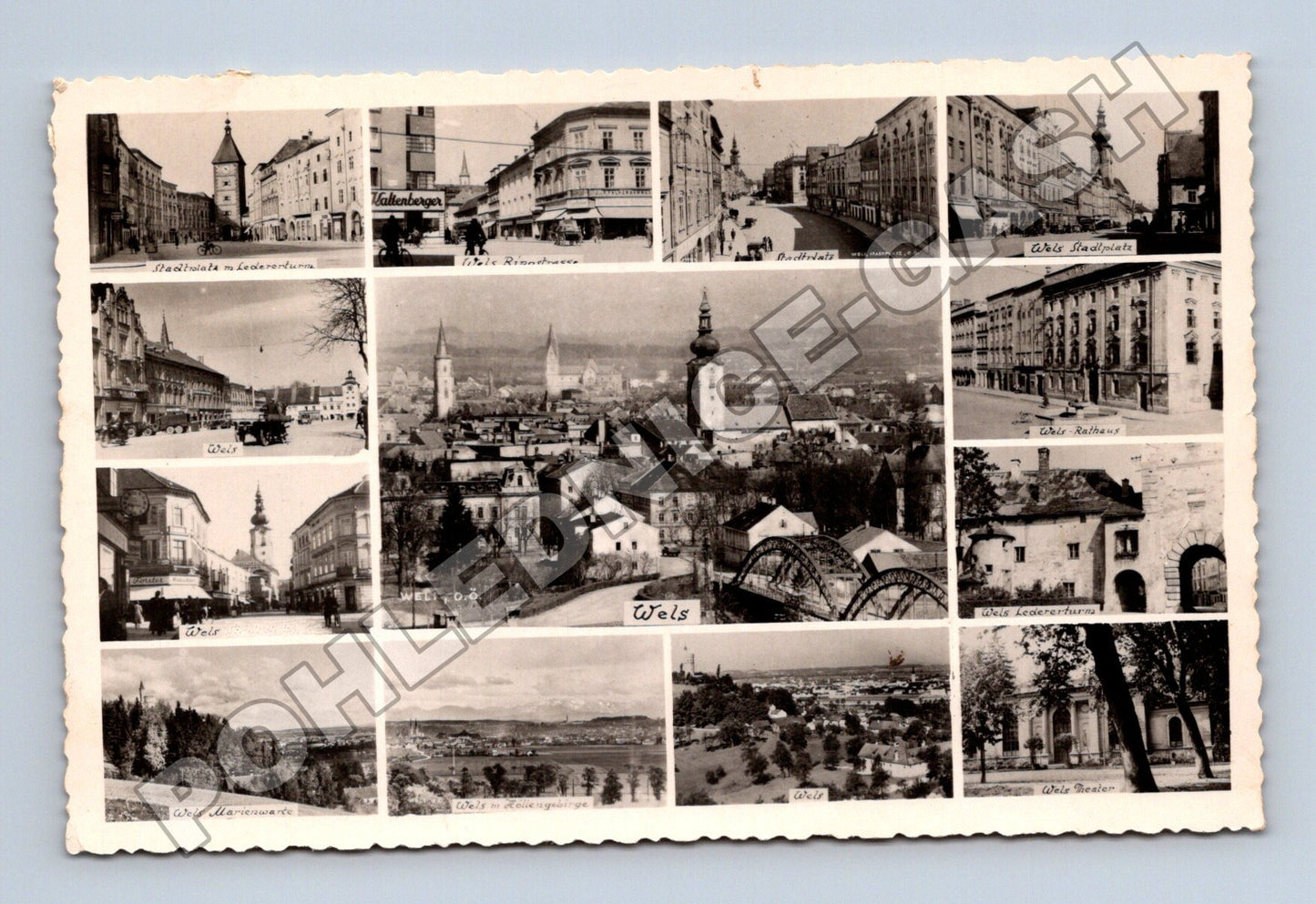 Pohlednice Rakousko Wels různé pohledy 1955 (M33578)
