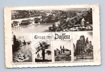 Pohlednice Německo Passau multi-view 1955 (M33579)
