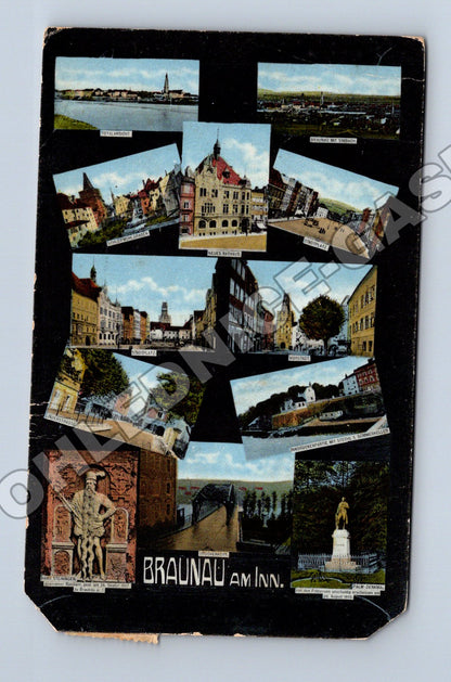 Pohlednice Rakousko Braunau am Inn koláž motivů 1904 (M33584)