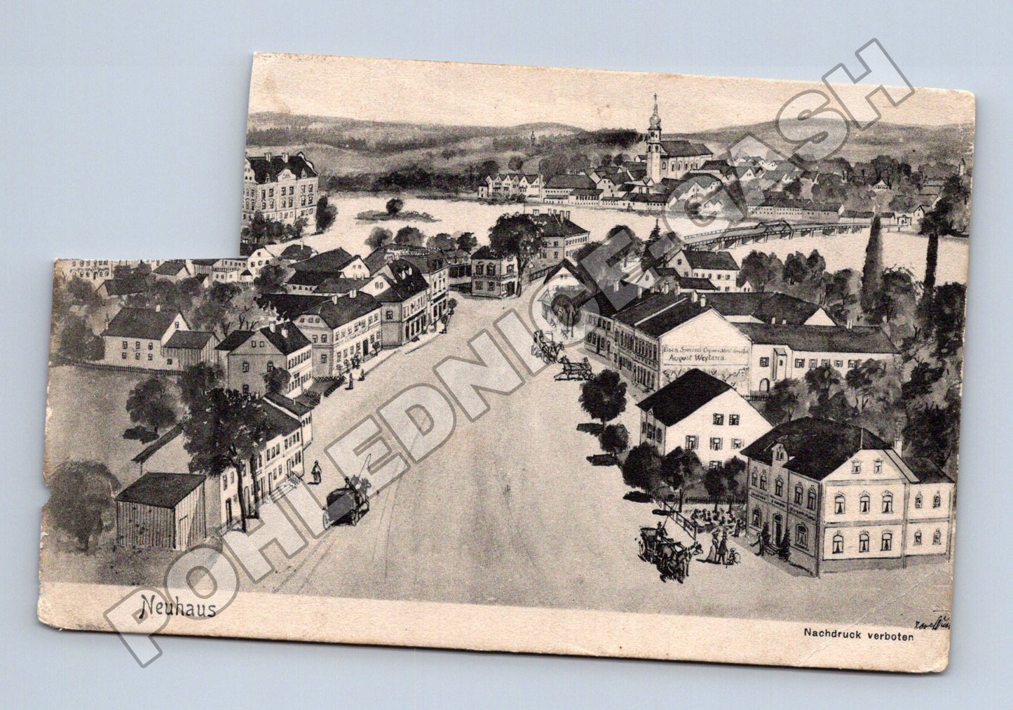Pohlednice Jindřichův Hradec (Neuhaus) panorama města (M33589)