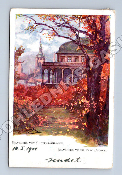 Pohlednice Praha Chotkovy sady Belvedere 1904 (M33594)