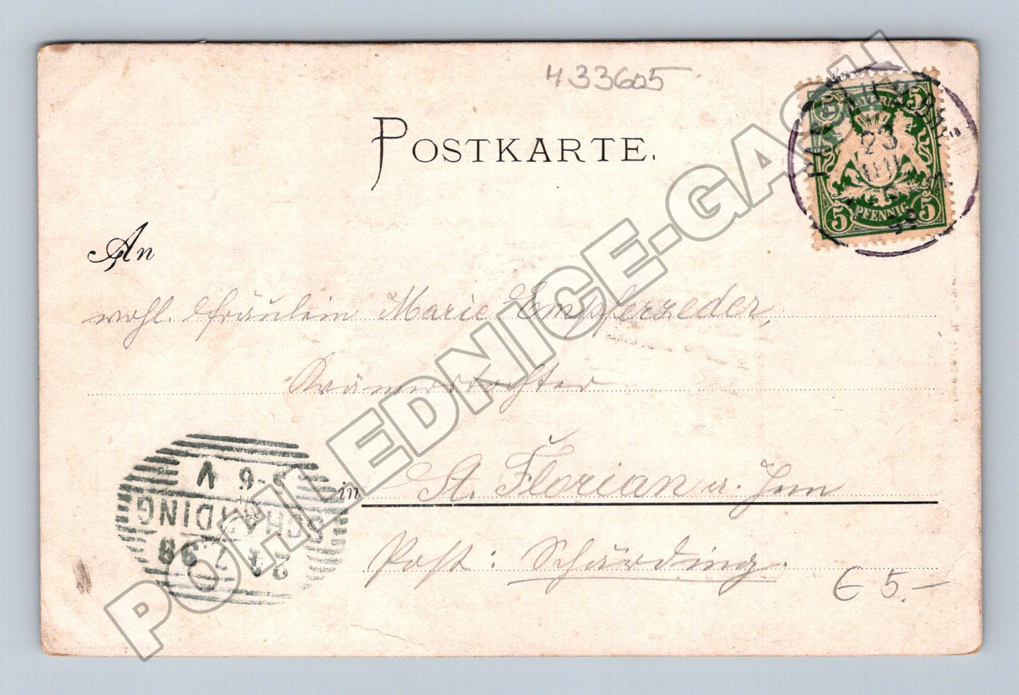 Pohlednice Německo Passau celkový pohled 1896 (M33605)