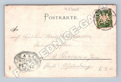 Pohlednice Německo Passau celkový pohled 1896 (M33605)