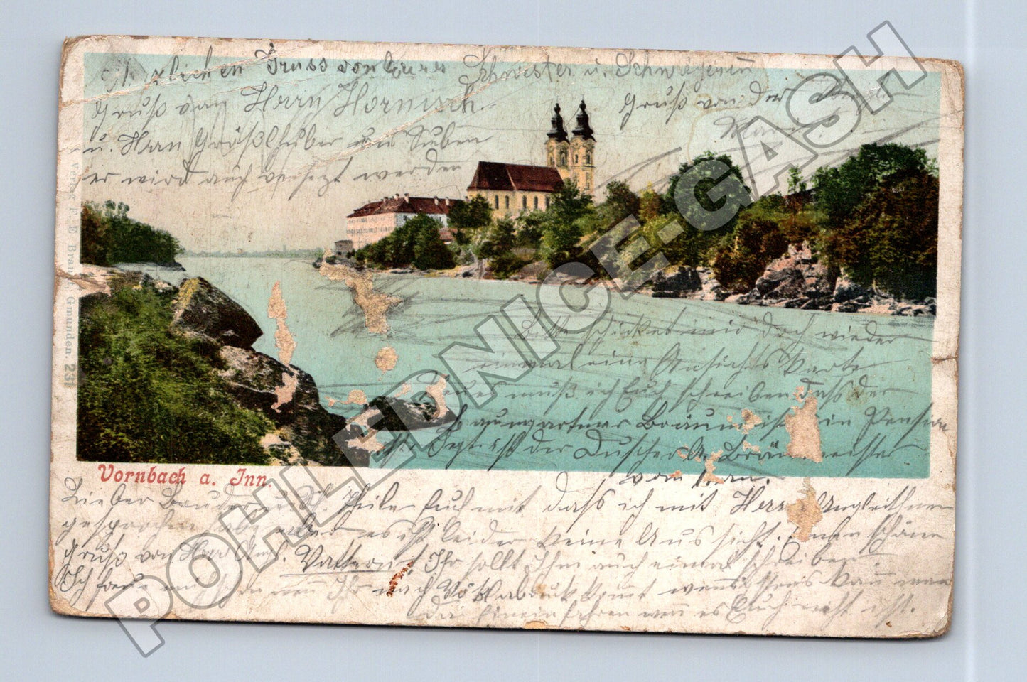 Pohlednice Rakousko Vornbach am Inn kostel 1901 (M33606)