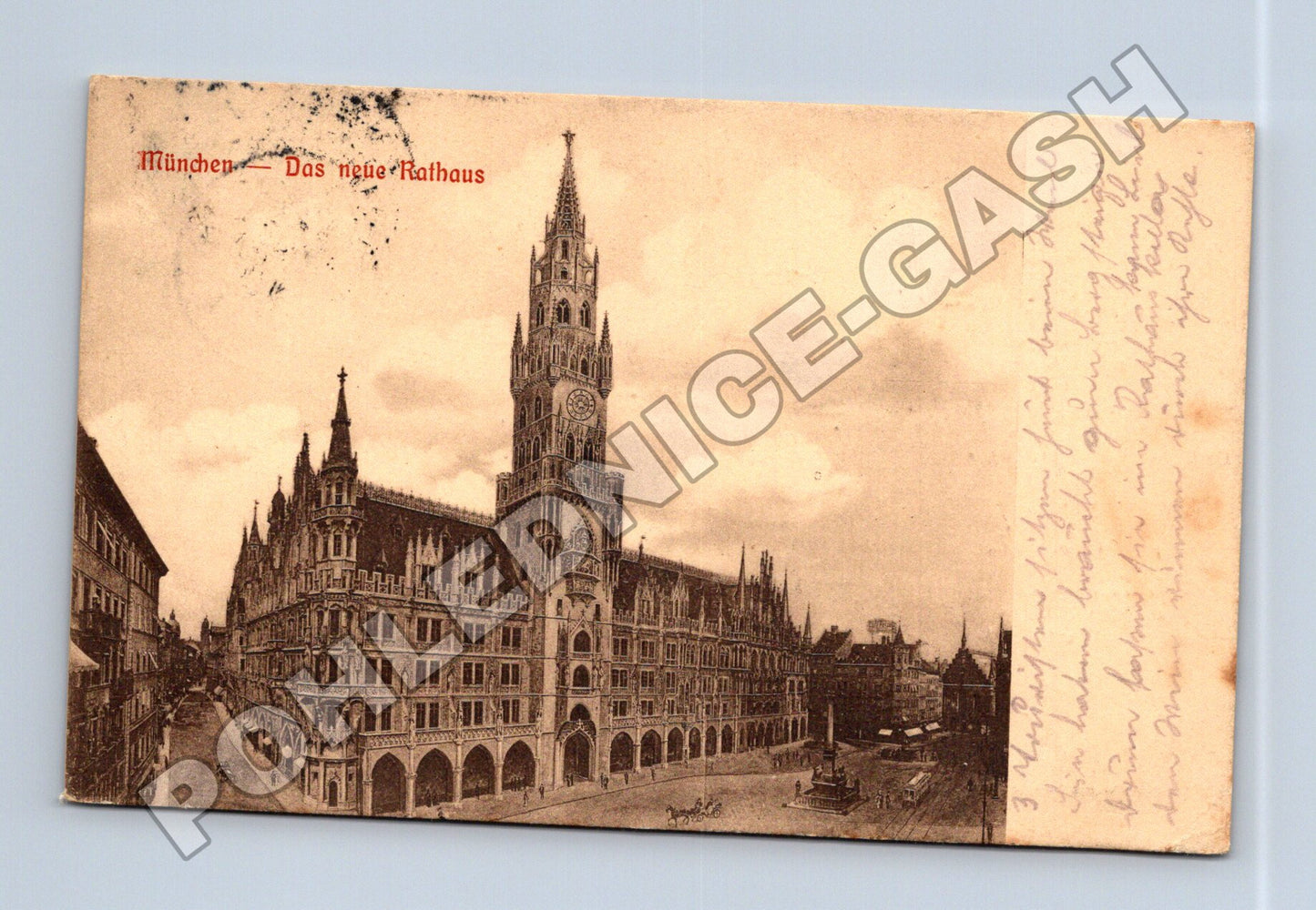 Pohlednice Německo Mnichov nové radnice 1906 (M33607)