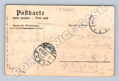 Pohlednice Německo Heidelberg hrad měsíční svit 1905 (M33608)