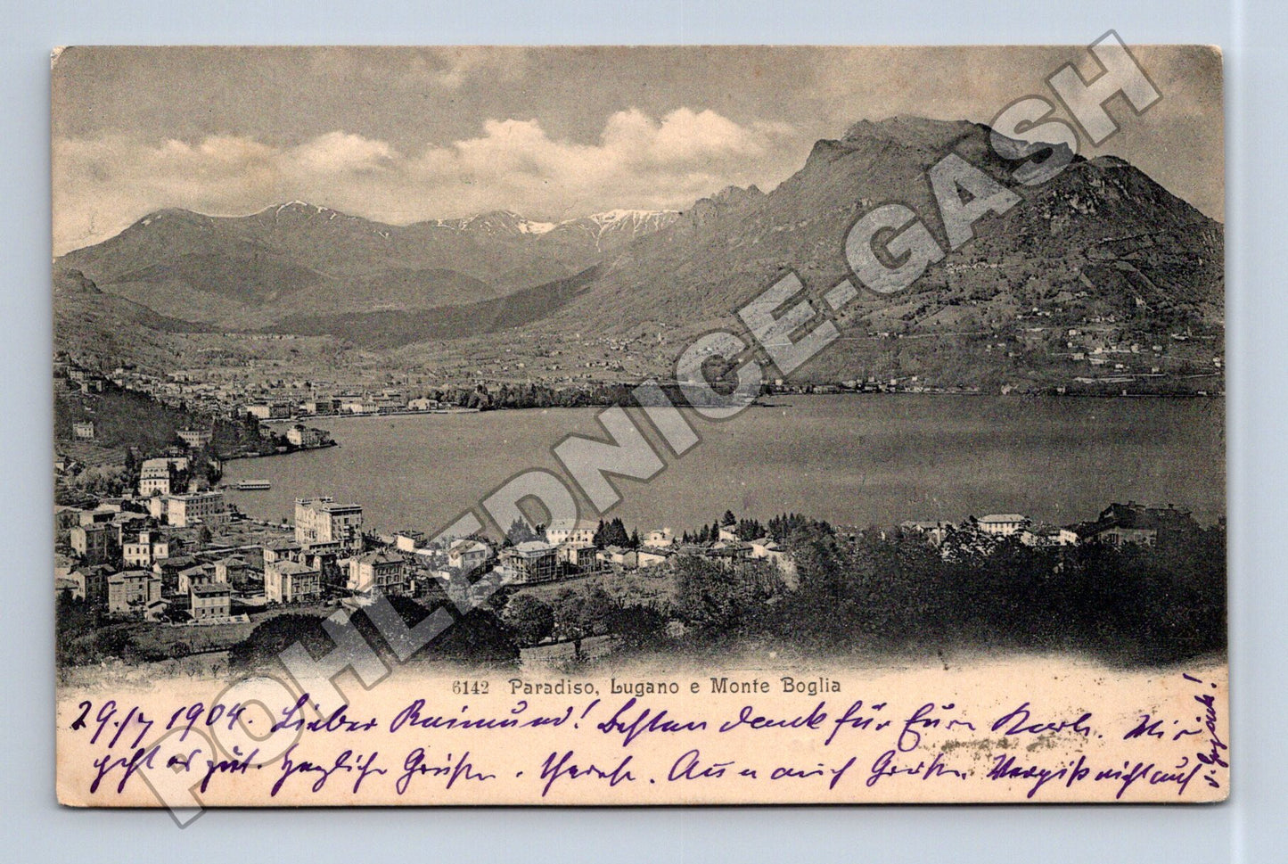 Pohlednice Švýcarsko Lugano a Monte Boglia 1904 (M33609)