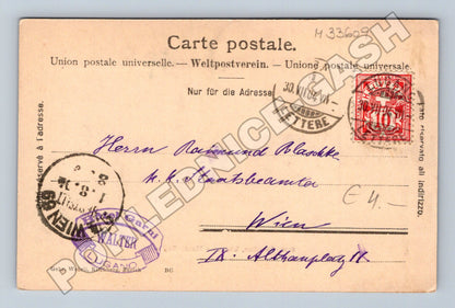Pohlednice Švýcarsko Lugano a Monte Boglia 1904 (M33609)