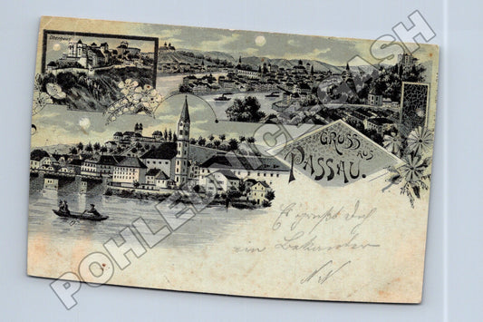 Pohlednice Německo Passau a Oberhaus 1903 (M33610)