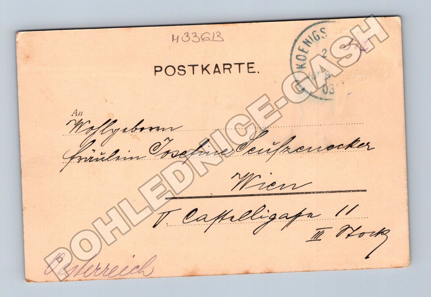 Pohlednice Německo Königsee s loďkou 1903 (M33613)