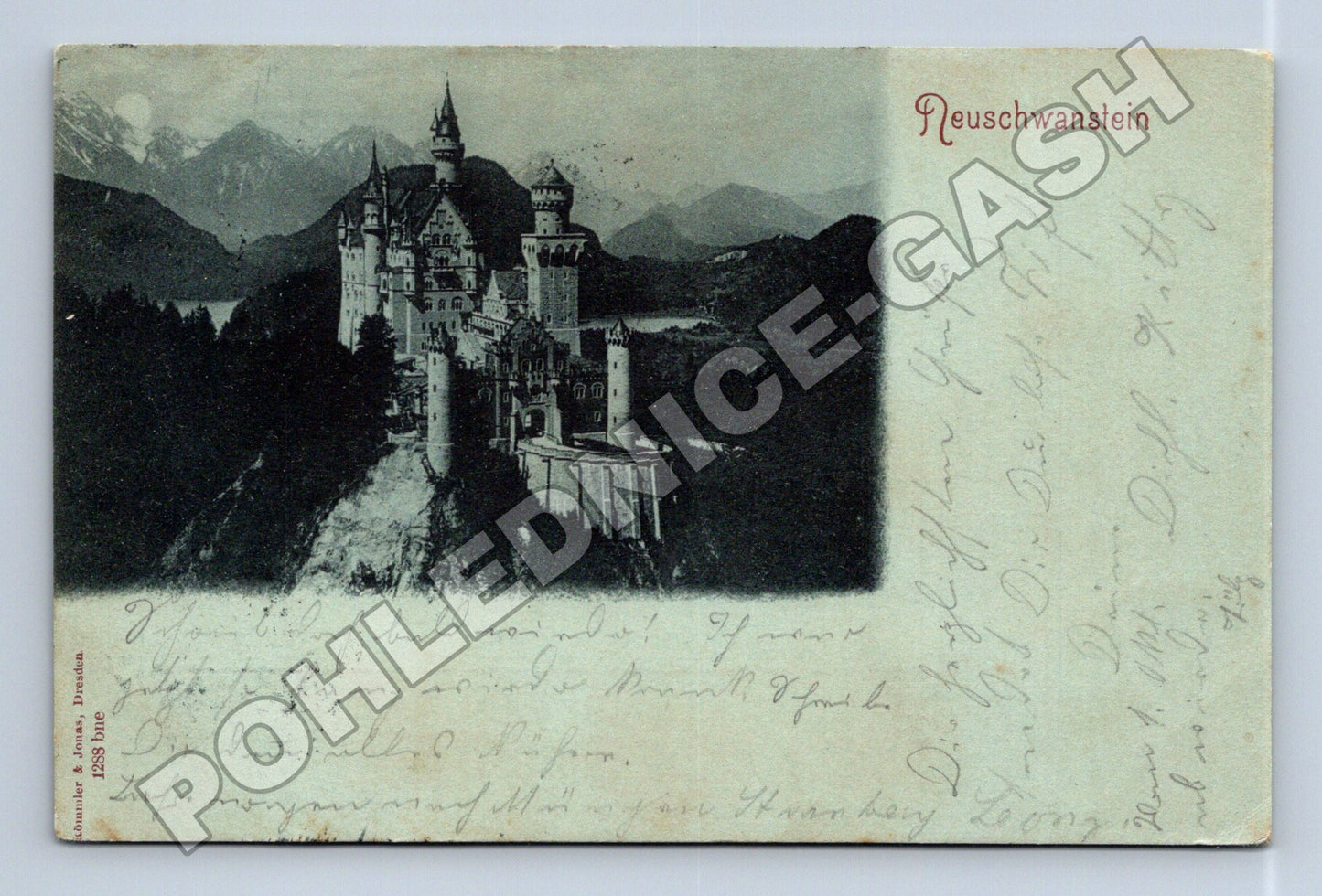 Pohlednice Německo Neuschwanstein hrad 1902 (M33614)