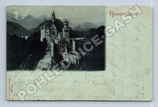 Pohlednice Německo Neuschwanstein hrad 1902 (M33614)