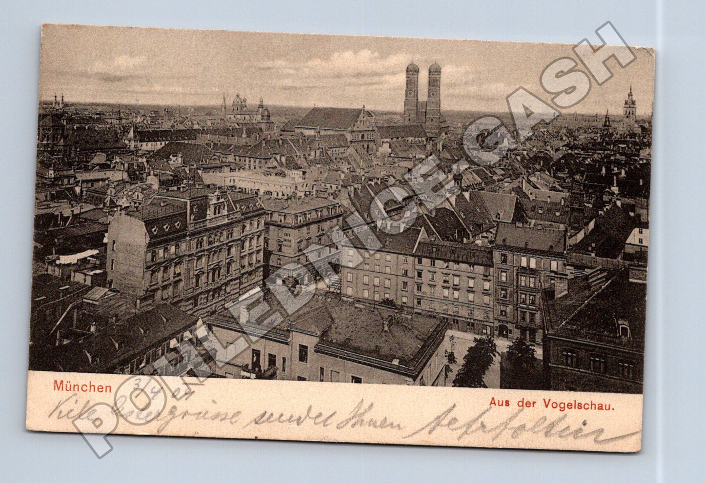 Pohlednice Německo Mnichov panorama Frauenkirche 1905 (M33615)