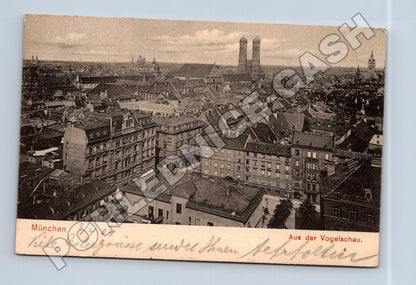 Pohlednice Německo Mnichov panorama Frauenkirche 1905 (M33615)