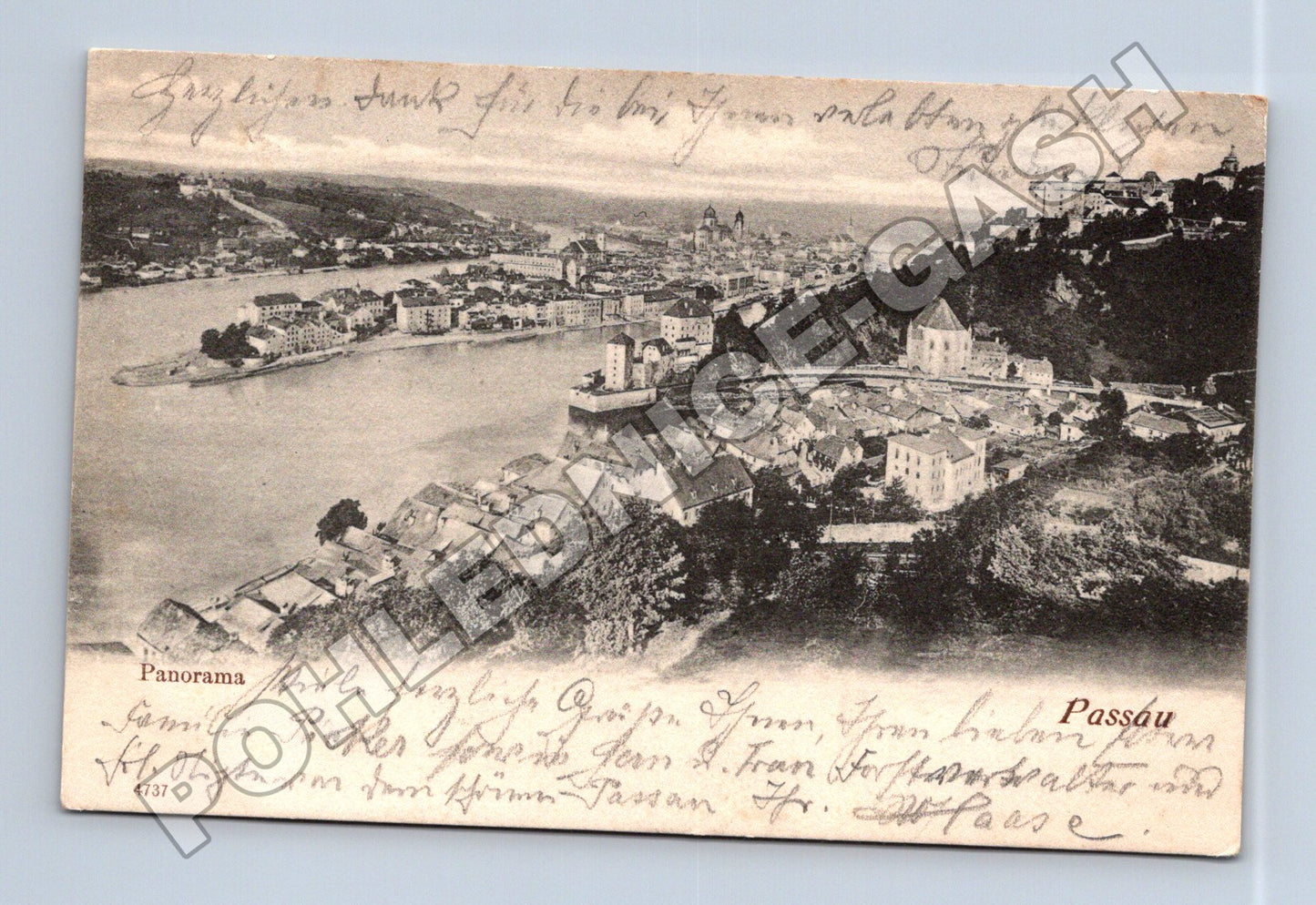Pohlednice Německo Passau panorama 1918 (M33616)