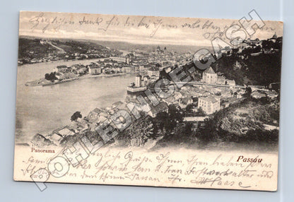 Pohlednice Německo Passau panorama 1918 (M33616)