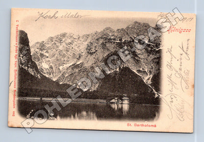 Pohlednice Německo Königsee St. Bartholomä 1901 (M33618)