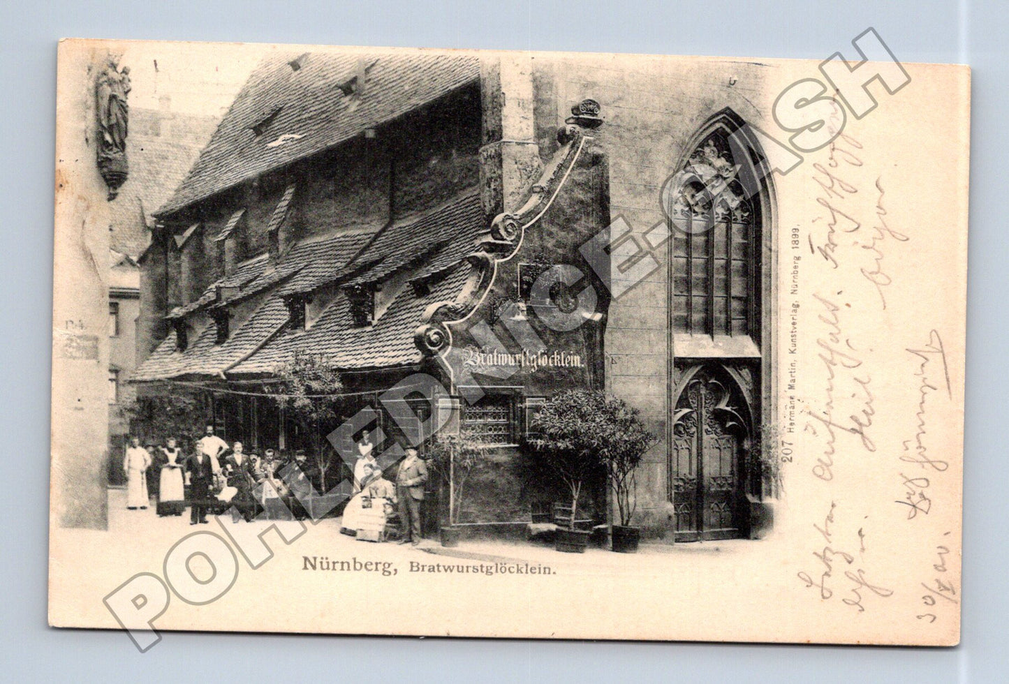 Pohlednice Německo Norimberk Bratwurstglöcklein 1910 (M33621)