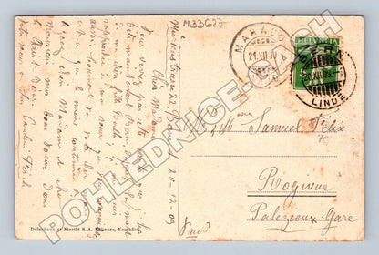 Pohlednice Švýcarsko zimní krajina chalupy 1909 (M33627)