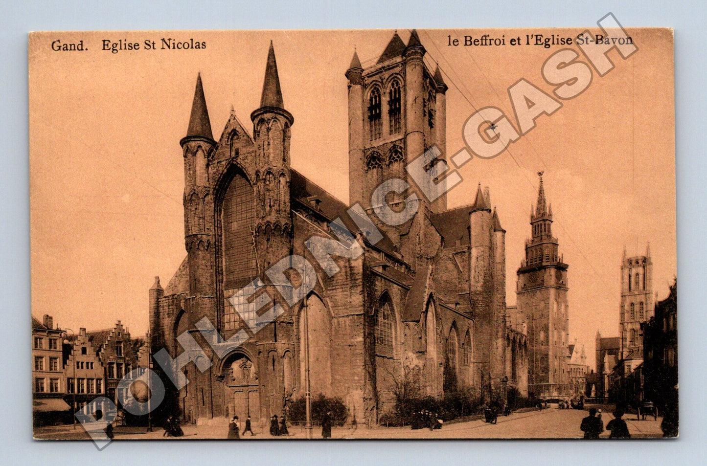 Pohlednice Belgie Gent kostely a Belfroi (M33634)