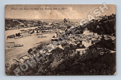 Pohlednice Německo Passau soutok řek 1906 (M33645)