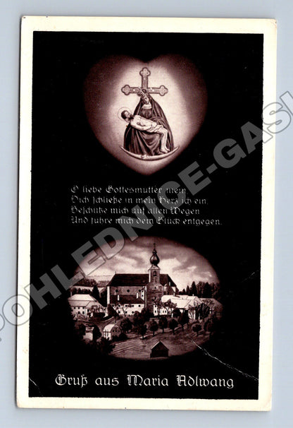Pohlednice Rakousko Maria Adlwang kostel a madona (M33646)