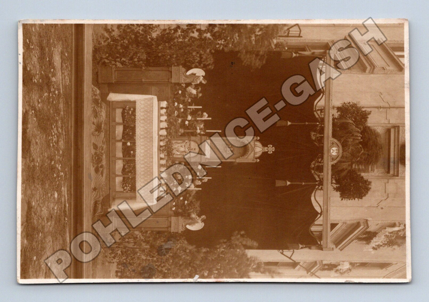 Pohlednice Gmünd oltář výzdoba 1927 (M33648)