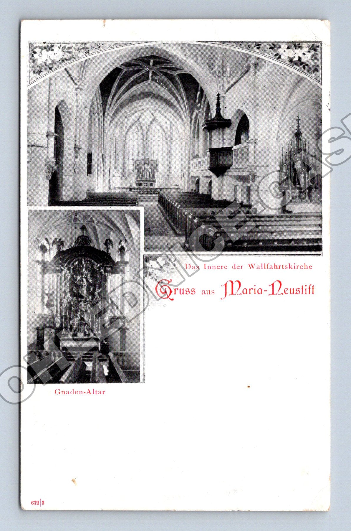Pohlednice Rakousko Maria-Neustift interiér kostela (M33649)
