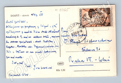 Pohlednice Dobříš zámek 1971 (M3365)