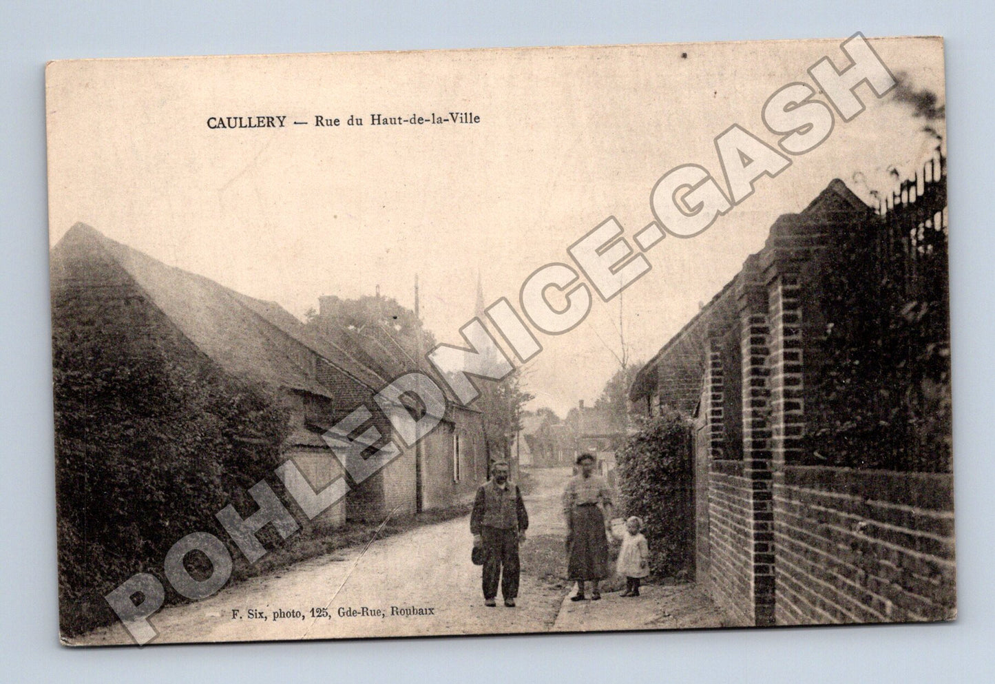 Pohlednice Francie Caullery ulice s lidmi 1916 (M33651)