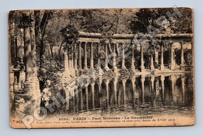 Pohlednice Francie Paris Parc Monceau La Naumachie 1915 (M33655)