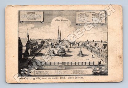 Pohlednice Německo Alt-Oetting podle Meriana 1664 (M33656)