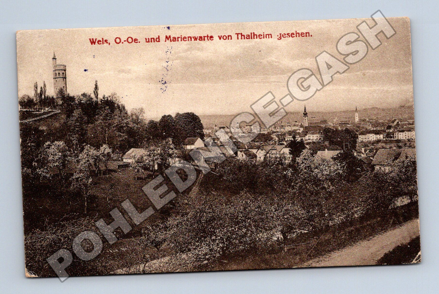 Pohlednice Rakousko Wels Marienwarte od Thalheim 1918 (M33657)