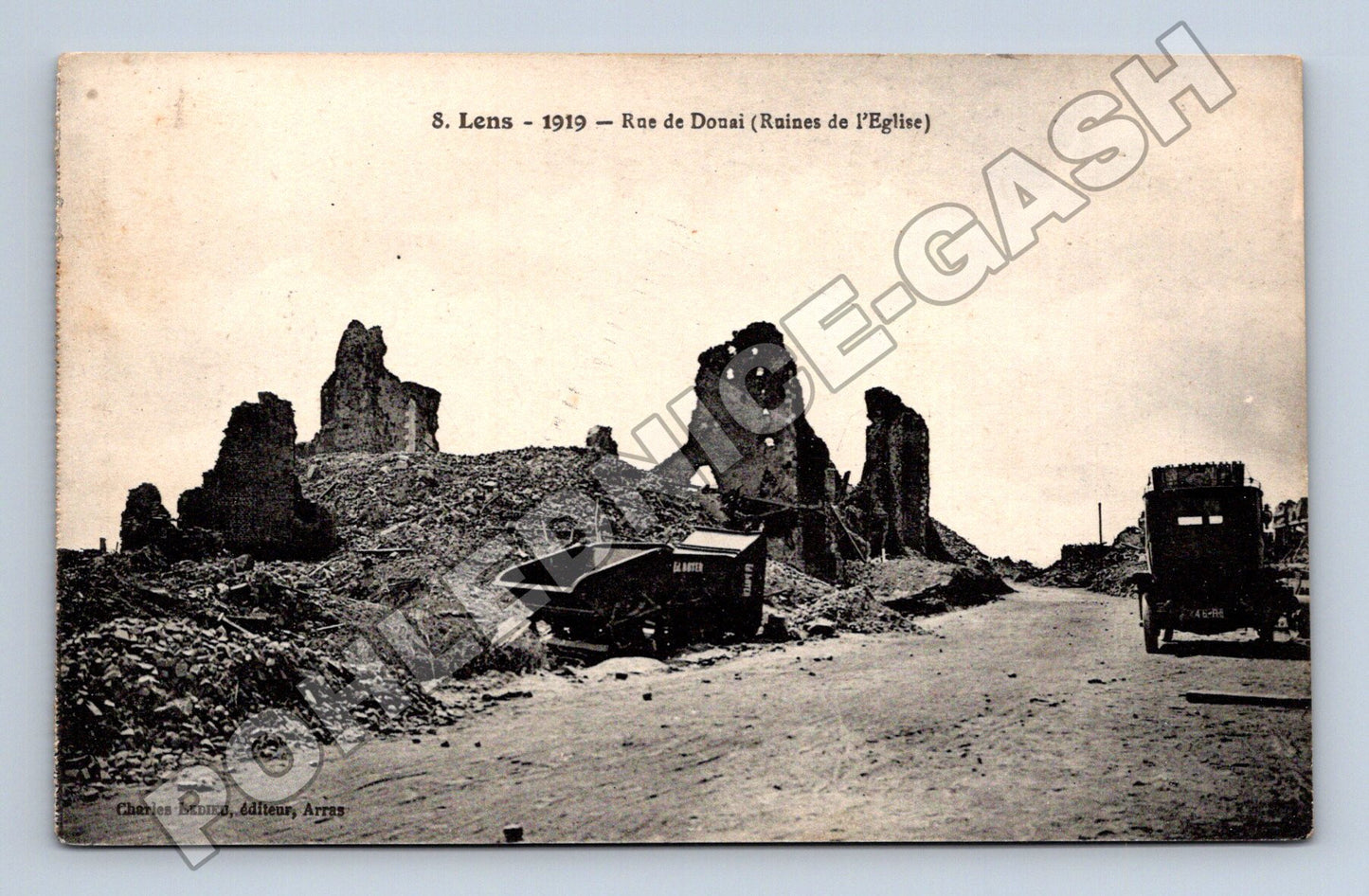 Pohlednice Francie Lens Rue de Douai 1919 (M33662)