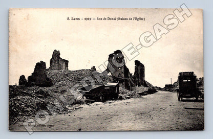 Pohlednice Francie Lens Rue de Douai 1919 (M33662)