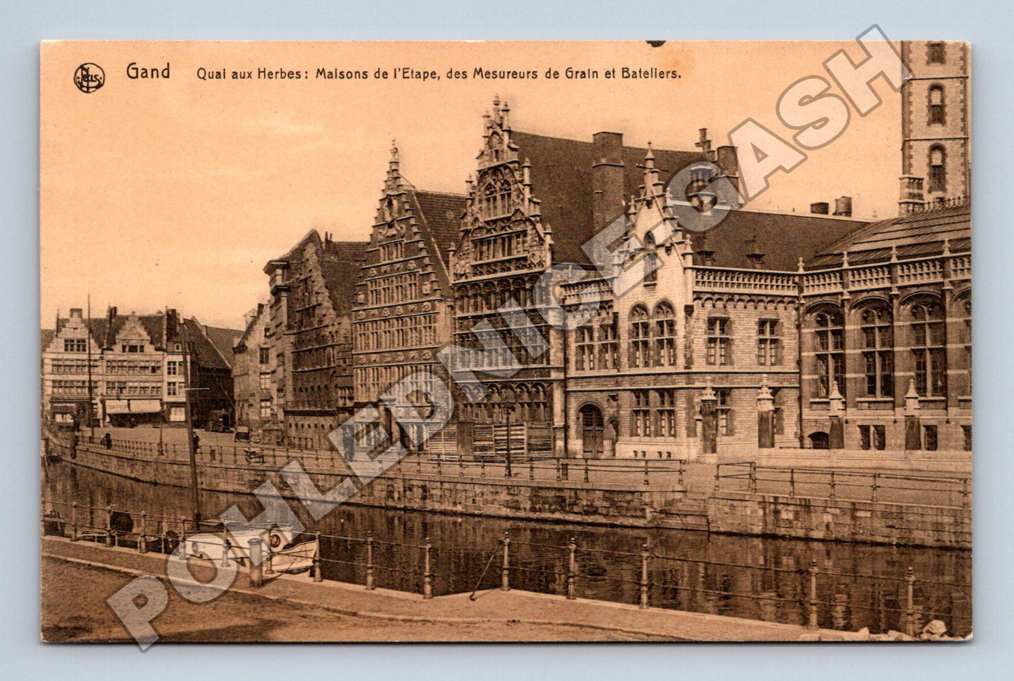 Pohlednice Belgie Gent nábřeží s domy a kanálem (M33670)