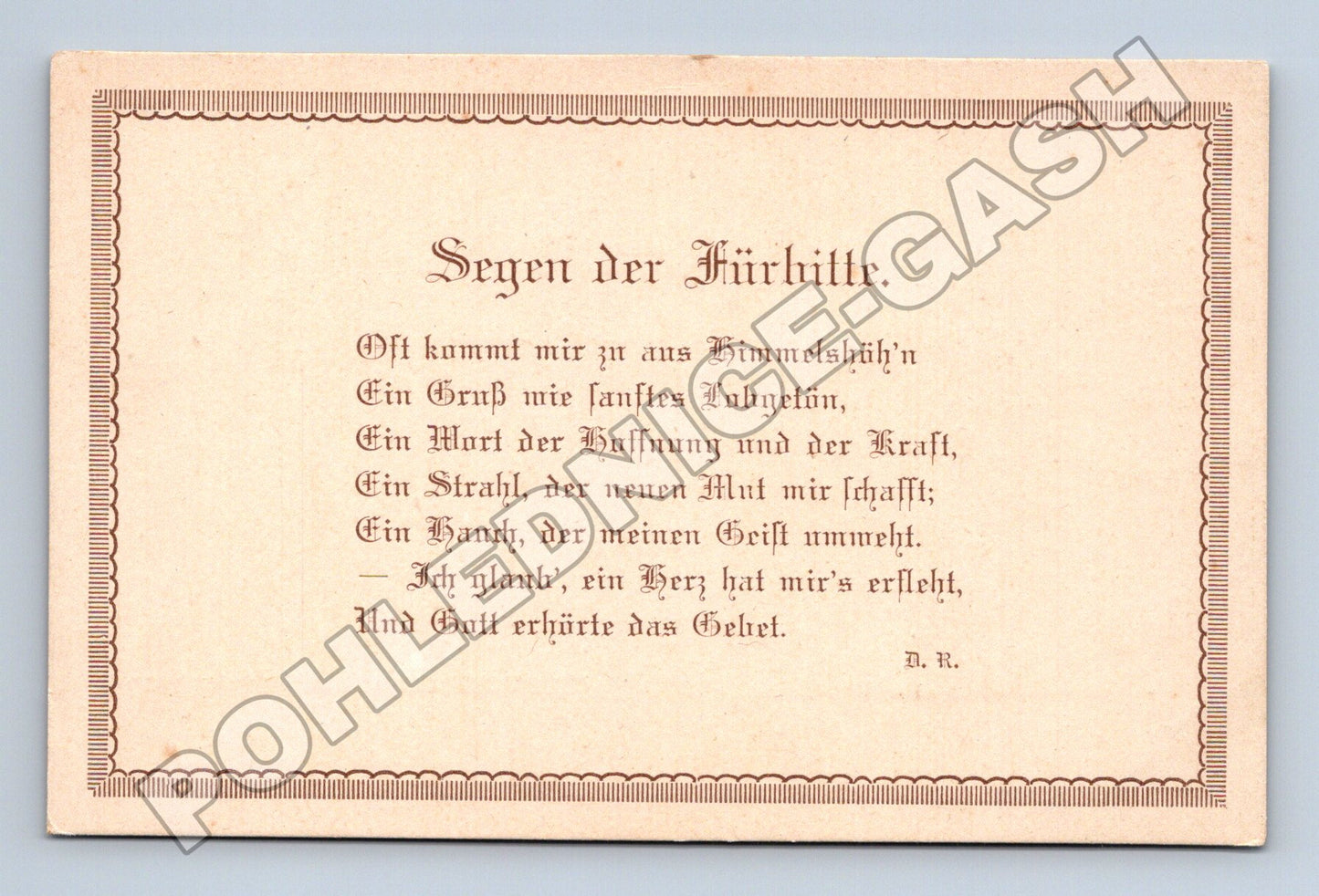 Pohlednice Švýcarsko text Segen der Fürbitte (M33678)