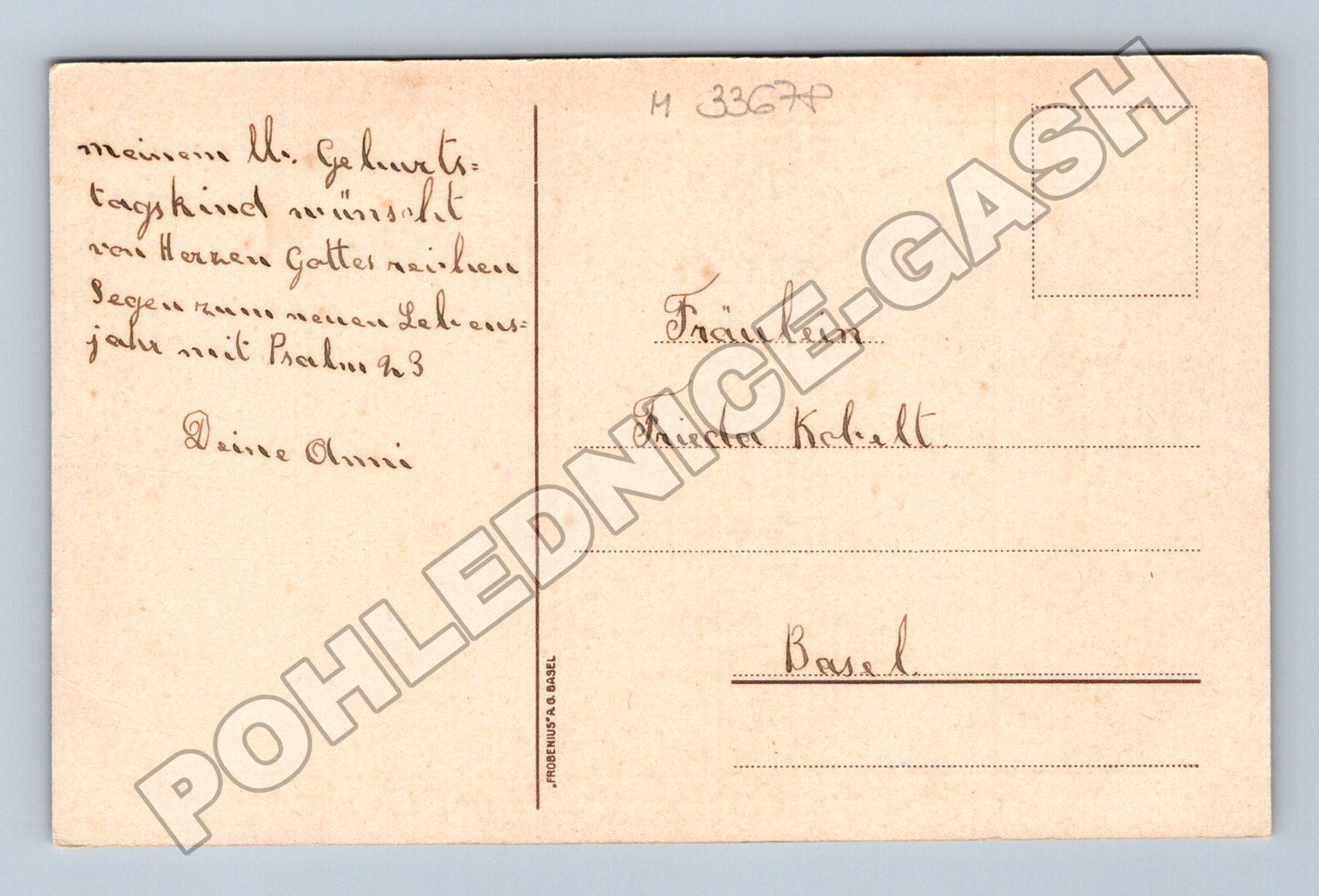 Pohlednice Švýcarsko text Segen der Fürbitte (M33678)