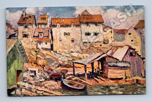 Pohlednice Chorvatsko Split domy nad mořem Otto Bubeníček (M33691)