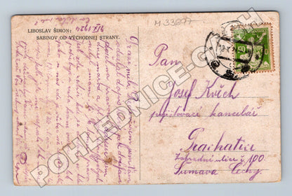 Pohlednice Slovensko Sabinov od východnej strany 1926 (M33697)