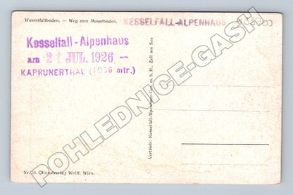 Pohlednice Rakousko Kesselfall-Alpenhaus Kaprunerthal 1926 (M33700)