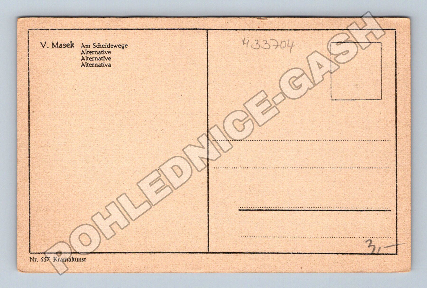Pohlednice V. Mašek Am Scheidewege malířství (M33704)