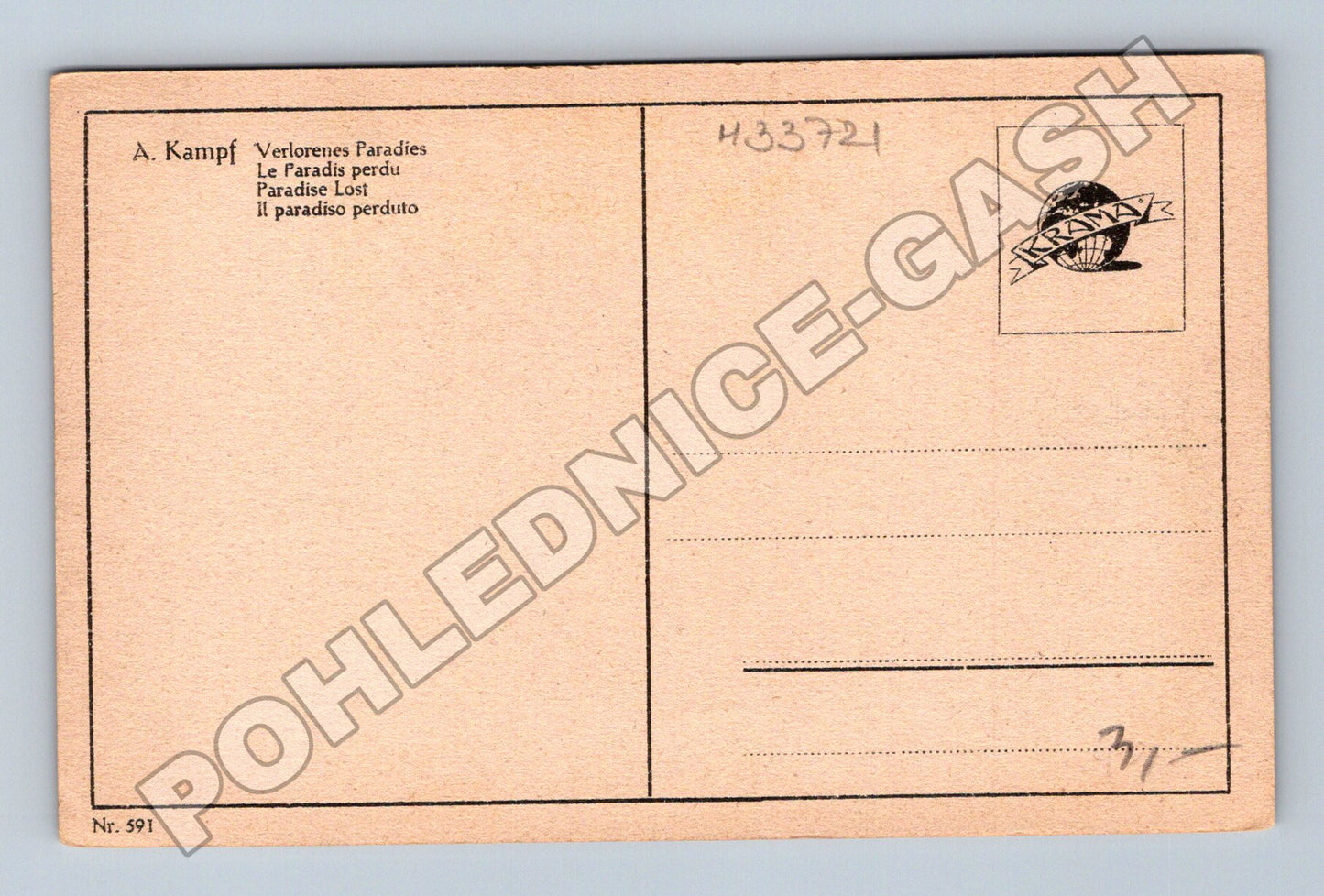 Pohlednice motiv Ztracený ráj A. Kampf (M33721)