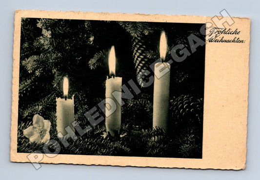 Pohlednice Německo Vánoční svíčky 1937 (M33731)