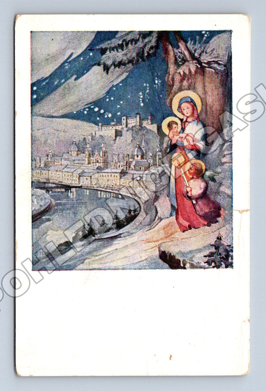 Pohlednice Rakousko Vánoční motiv Panna Marie s dítětem (M33733)