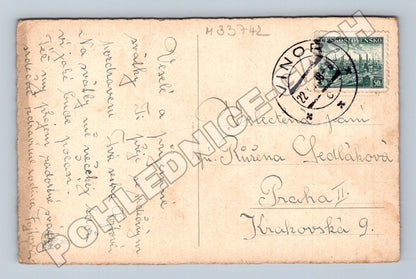 Pohlednice Vánoční motiv zimní krajina (M33742)