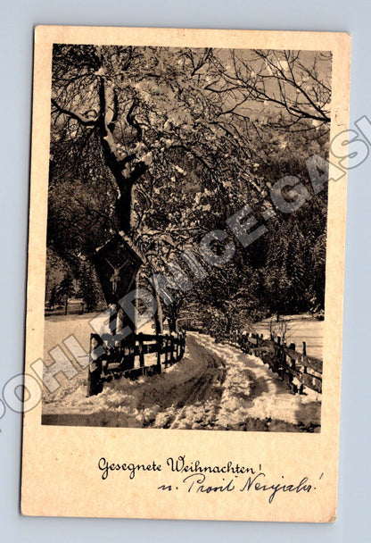 Pohlednice Rakousko zimní krajina Vánoce 1957 (M33743)